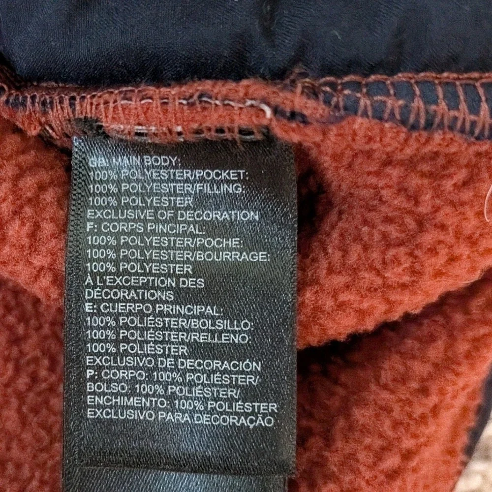 The North Face Mens Sherpa Fleece Vest Burnt Orange Large